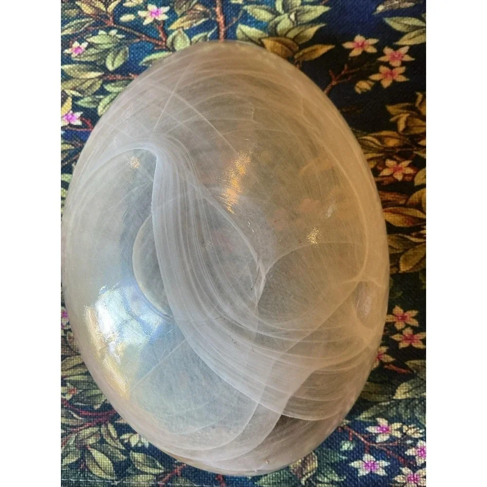 VTG Murano Venezia Beige Gold Opalescent Glass 8.75